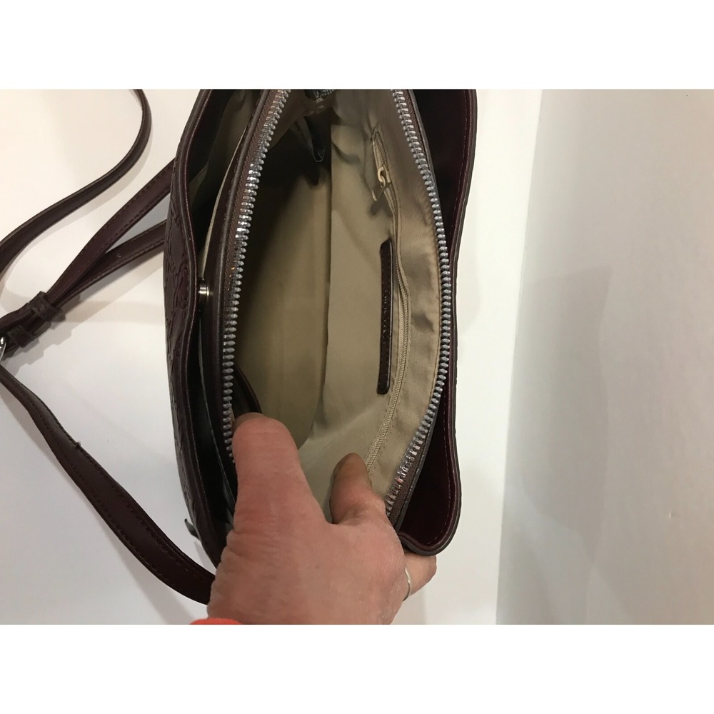 nine west calandra mini merlot cross body‎ faux leather - Picture 8 of 9